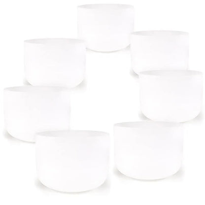 Kit de taças de cristal branco (432 Hertz) com malas