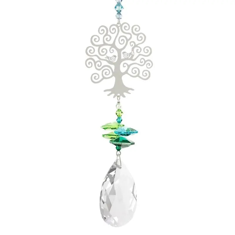 Cascata de cristais Swarovski multifacetados Árvore da Vida