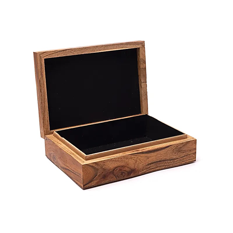 Guarda jóias decorado em madeira - Amazonita