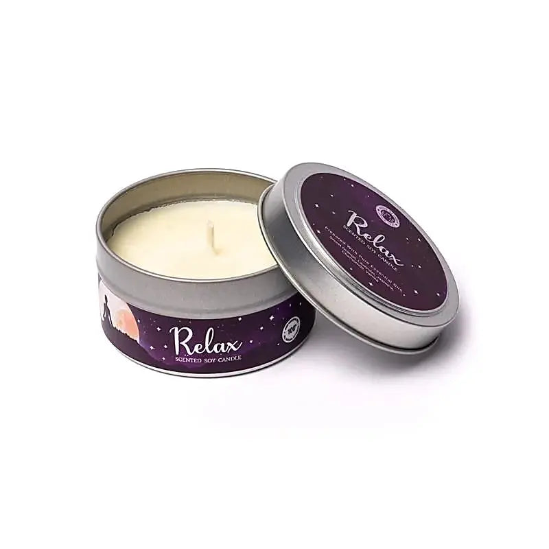 Vela de soja natural Relax com óleos essenciais