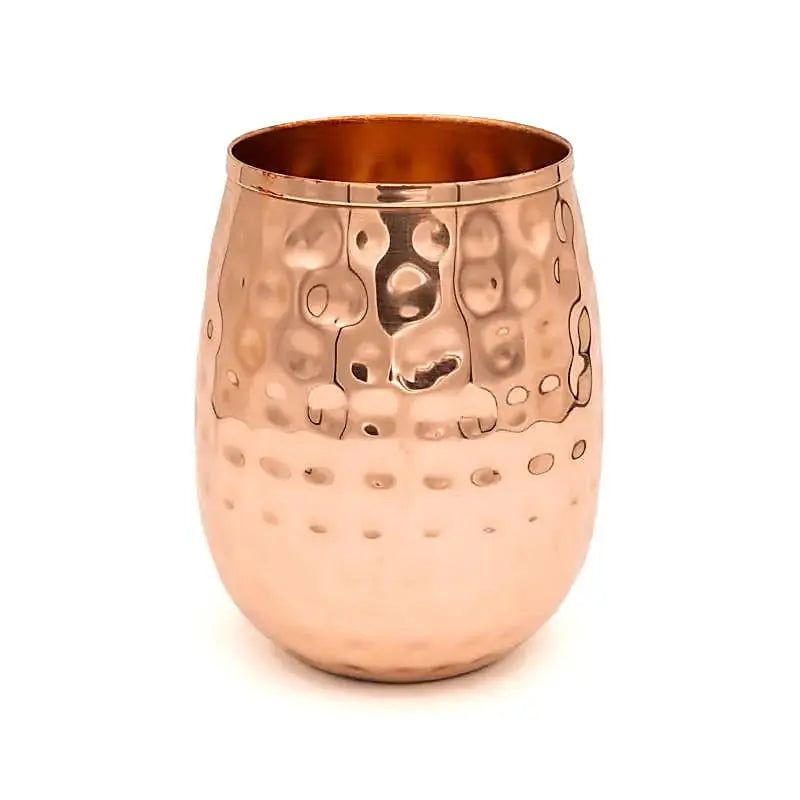 Copo de cobre martelado com capacidade de 350 ml