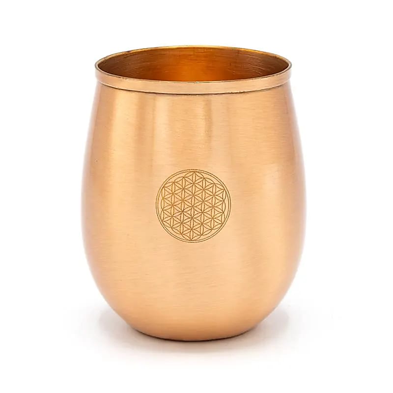 Copo de Cobre 350 ml - Flor da vida Yogi & Yogini