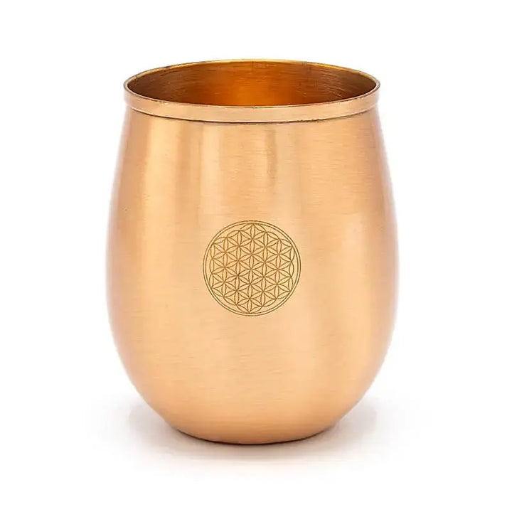 Copo de Cobre 350 ml - Flor da vida Yogi & Yogini