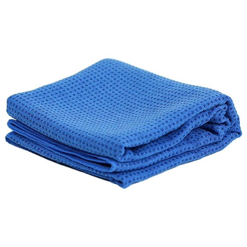 Toalha de yoga antiderrapante - Azul