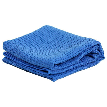 Toalha de yoga antiderrapante - Azul