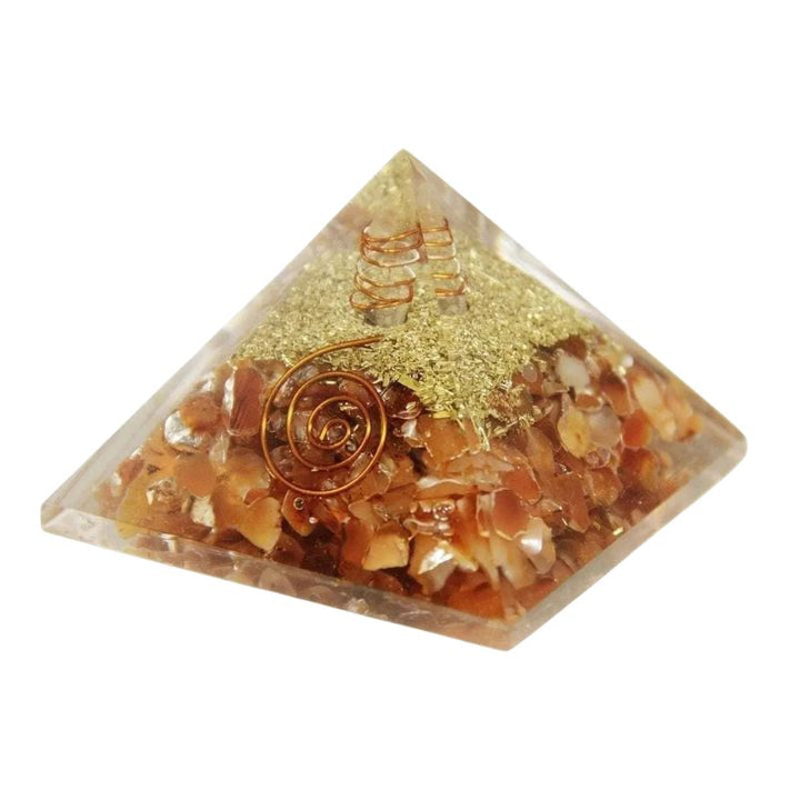 Pirâmide de Orgonite com Cornalina
