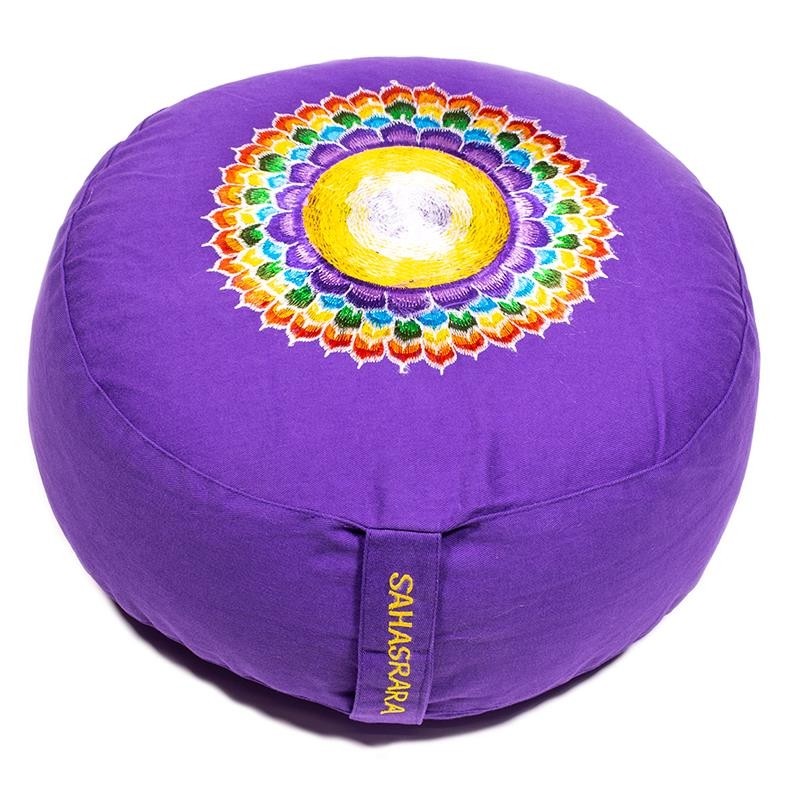 Kit de zafus bordados - 7 chakras