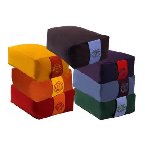 Kit de zafus retangulares - 7 chakras
