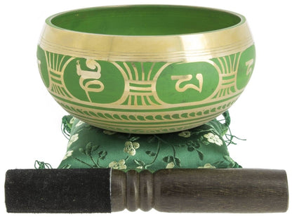 Taça tibetana Zazen com batente em madeira