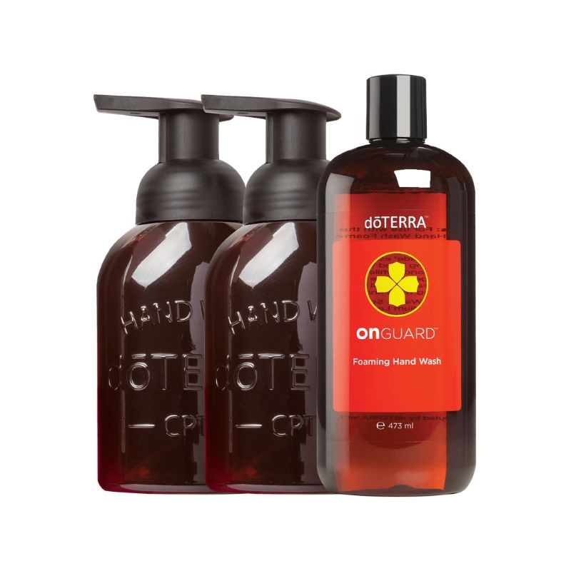 Espuma de Lavar as Mãos On Guard doTERRA + 2 doseadores