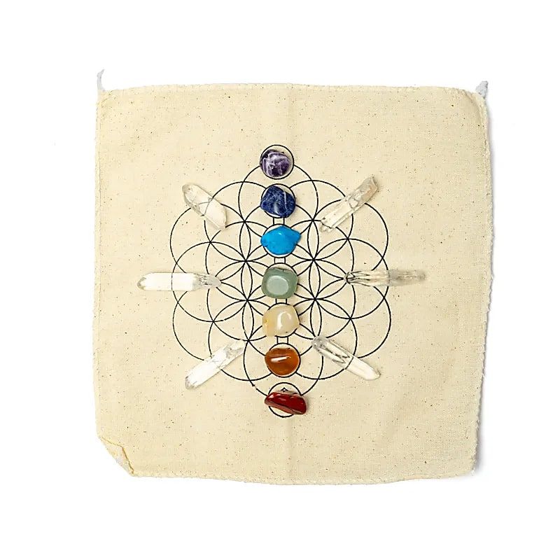Expositor de cristais para os chakras