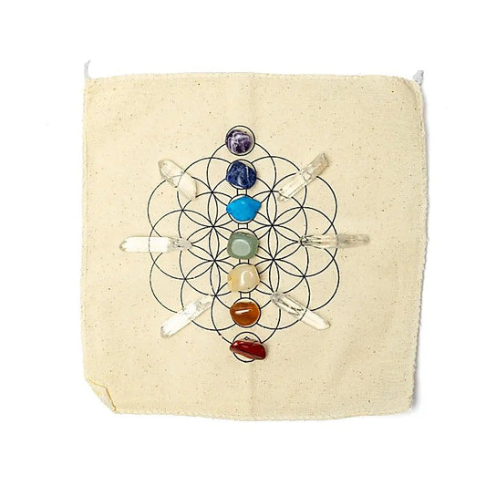 Expositor de cristais para os chakras