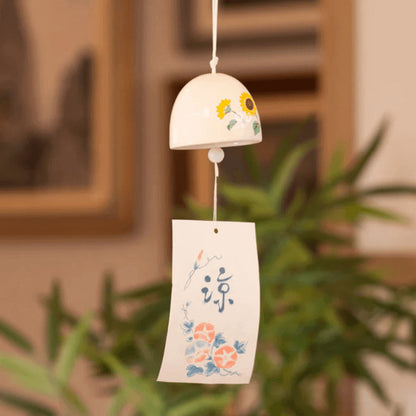 Furin Sino de Cerâmica Rankaku - Girassol