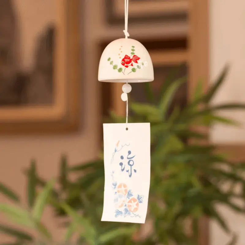 Furin Sino de Cerâmica Rankaku - Peixe Dourado