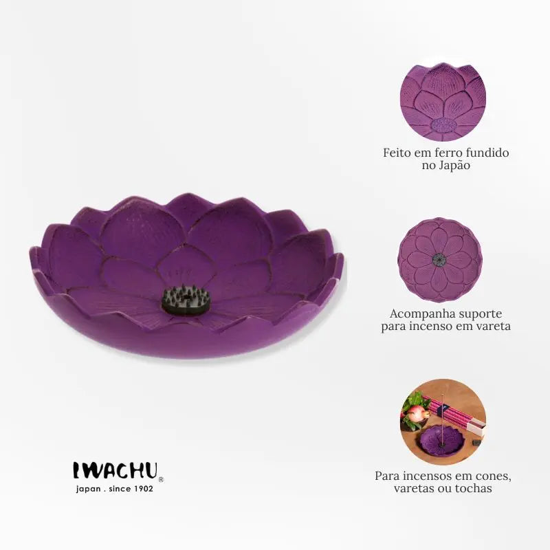 Incensario Japones Flor roxo