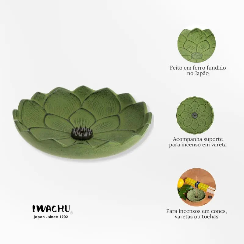 Incensario Japones Flor verde