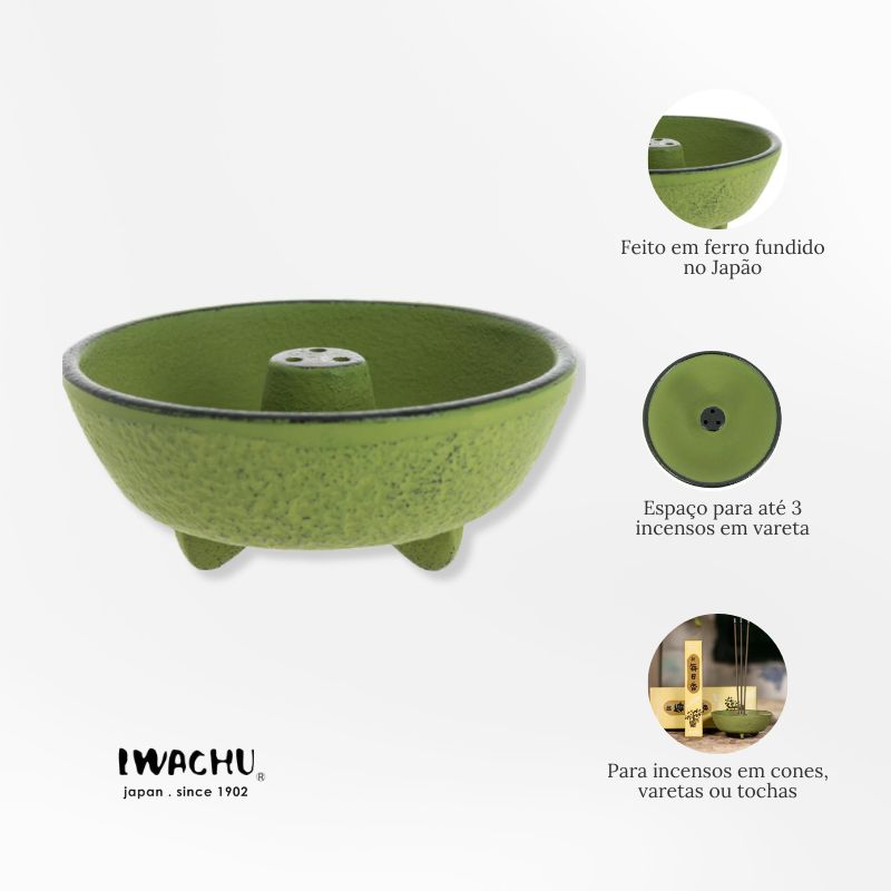 Incensário Japonês Fonte em ferro fundido