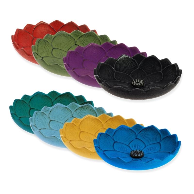 Incensário Japonês Flor de Lotus em ferro fundido