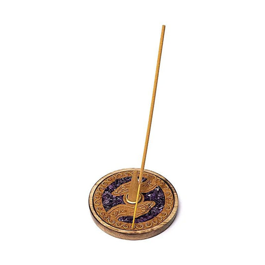 Incensário Mãos Curativas Ametista