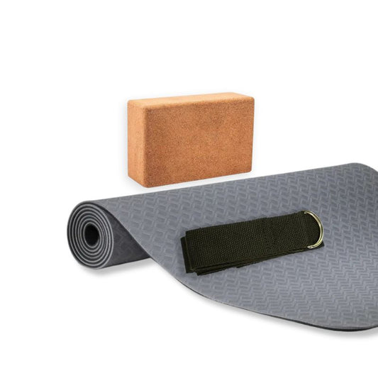 Kit de Iniciação em yoga - Cinzento