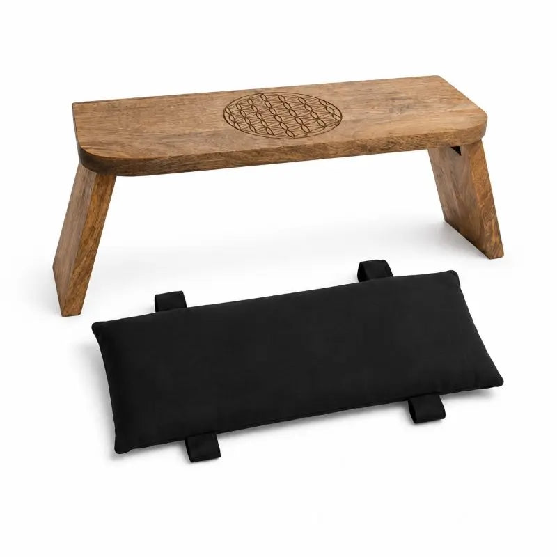 Kit de Meditação Flor da Vida (Almofada Preta)