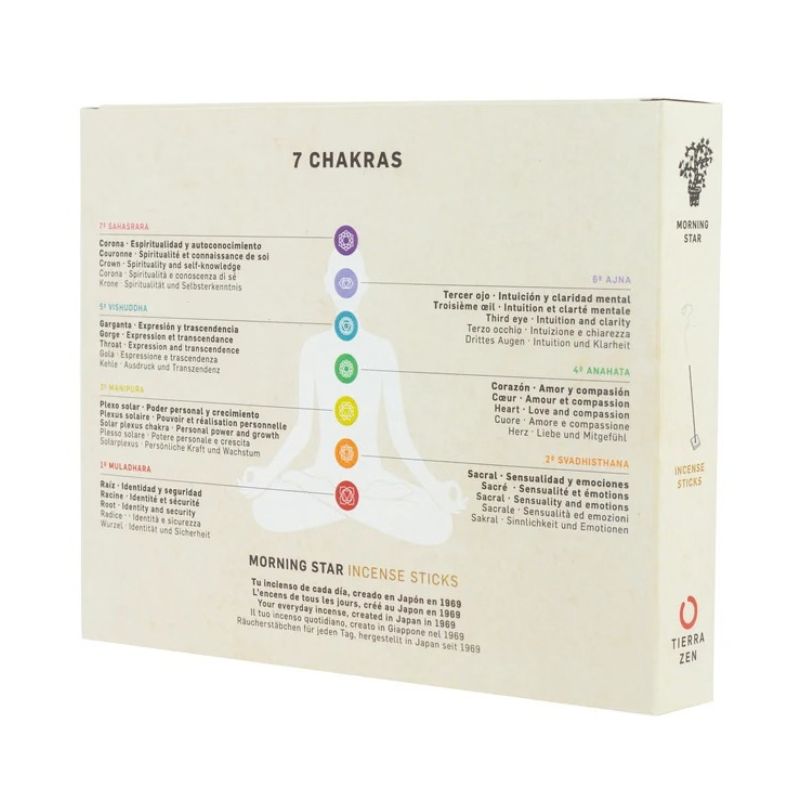 Kit de incenso japonês Morning Star - 7 Chakras