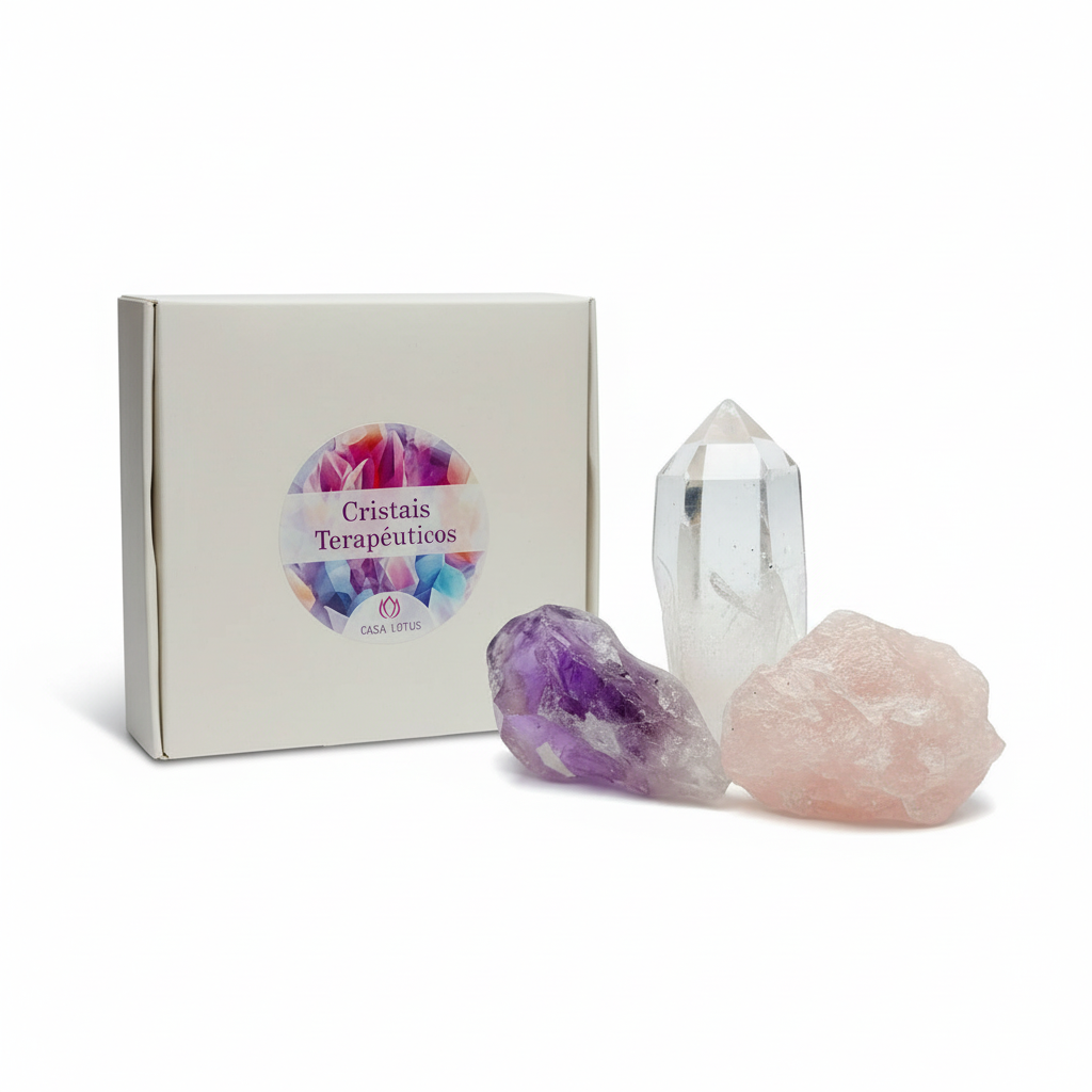 Kit de cristais Tríade (Corpo, mente e espírito)