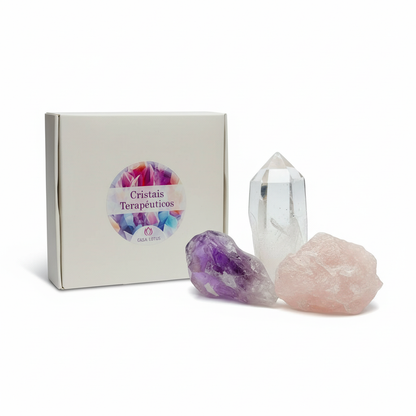 Kit de cristais Tríade (Corpo, mente e espírito)