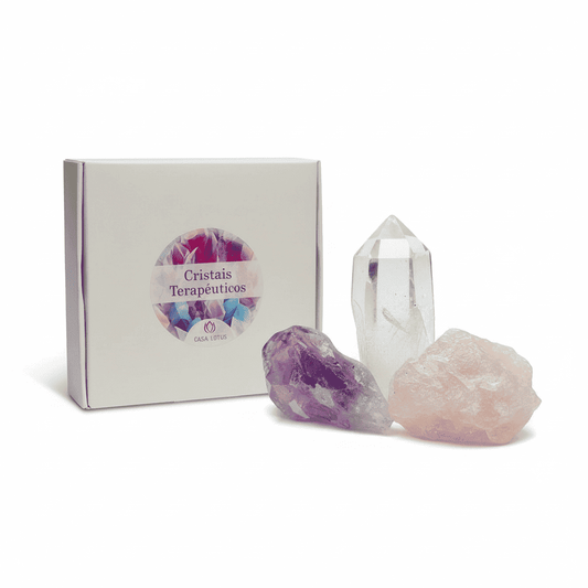 Kit de cristais Tríade corpo, mente e espírito