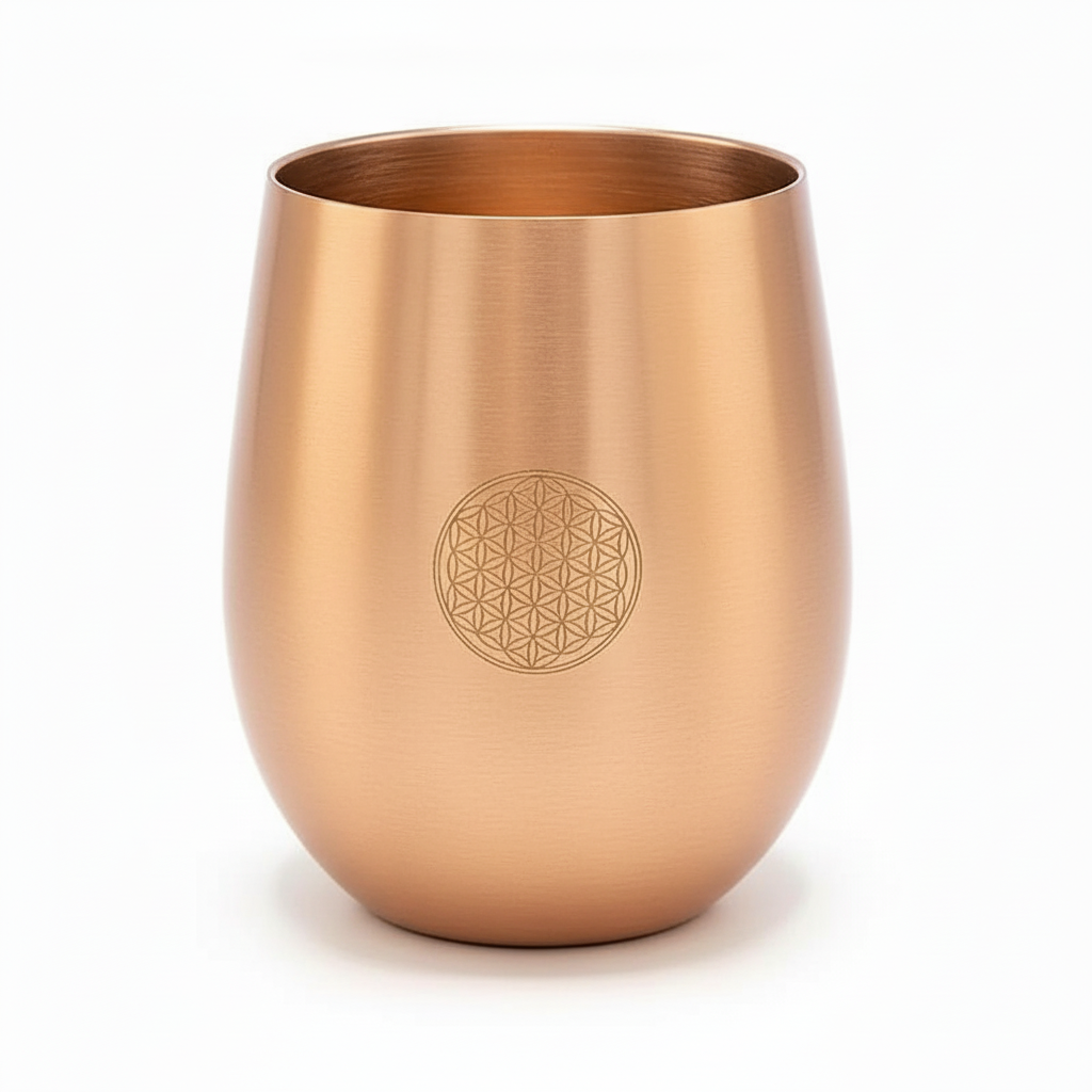 Copo de Cobre Flor da Vida - 350 ml