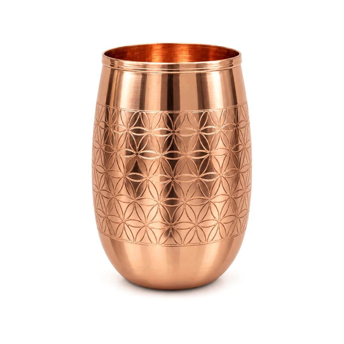 Copo de cobre 350 ml - Flor da vida