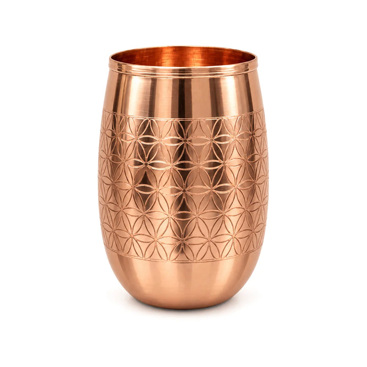 Copo de cobre 350 ml - Flor da vida