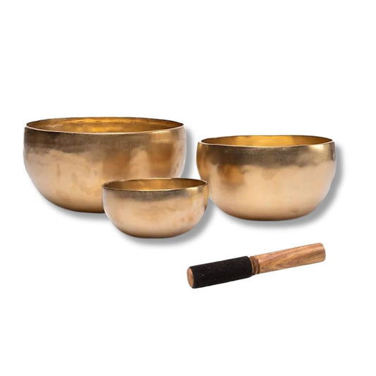 Taça tibetana Nirmala com batente em madeira