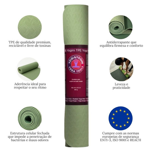 Tapete de yoga Essence - verde