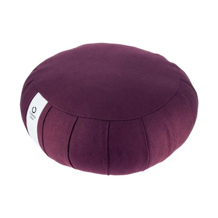 Zafu com enchimento de sumaúma na cor violeta para meditação